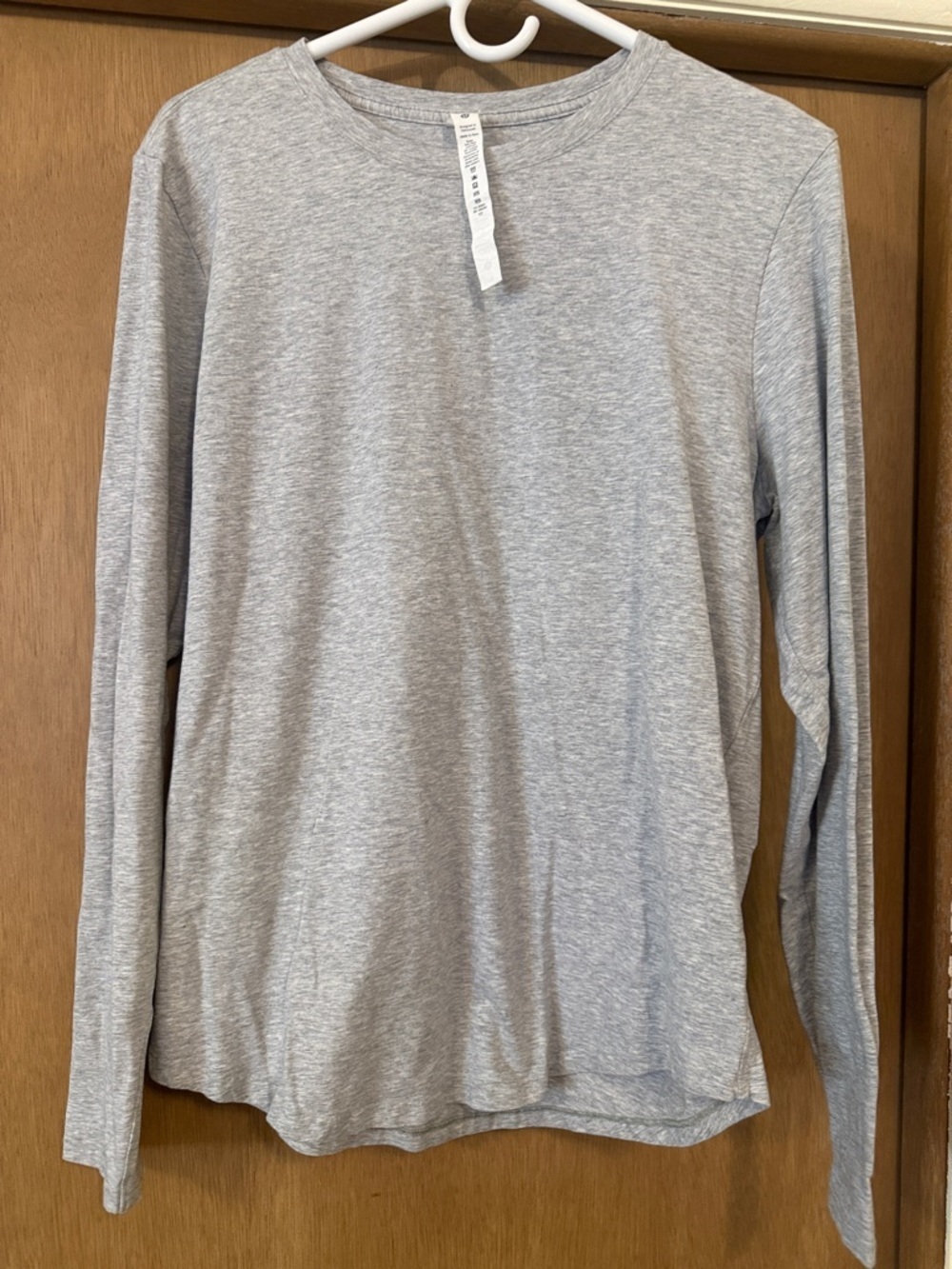 Lululemon Light Gray Long Sleeve Tee Size 12